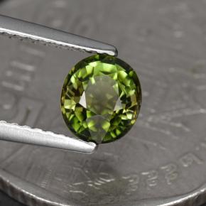 1.05 ct Green Tourmaline Stone, Natural Tourmaline in Oval Facet Shape for Sale