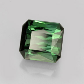 2.07 ct Green Tourmaline Stone, Natural Tourmaline in Octagon / Scissor Cut Shape for Sale