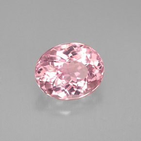 1.65 ct Pink Tourmaline Stone, Natural Tourmaline in Oval Portuguese-Cut Shape for Sale