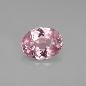 1.23 ct Pink Tourmaline Gemstone, Tourmaline Gem in Oval Portuguese-Cut Shape for Sale.