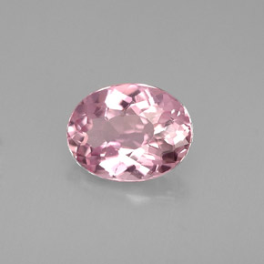 1.23 ct Pink Tourmaline Stone, Natural Tourmaline in Oval Portuguese-Cut Shape for Sale