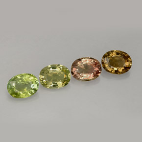 Многоцветный Турмалин Камень - 0.8ct Фасетный Овал (ID: 257964)