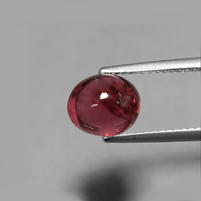 2.76 ct Red Tourmaline Gemstone, Tourmaline Gem in Oval Cabochon Shape for Sale.