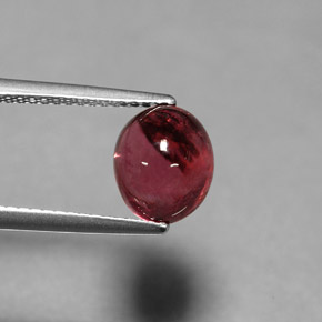 2.76 ct Red Tourmaline Stone, Natural Tourmaline in Oval Cabochon Shape for Sale