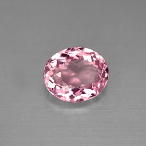 1.48 ct Pink Tourmaline Stone, Natural Tourmaline in Oval Facet Shape for Sale