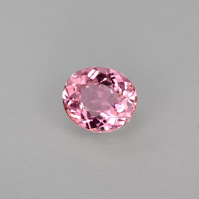 0.79 ct Pink Tourmaline Stone, Natural Tourmaline in Oval Portuguese-Cut Shape for Sale