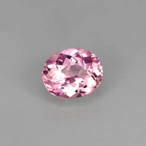0.83 ct Pink Tourmaline Gemstone, Tourmaline Gem in Oval Portuguese-Cut Shape for Sale.