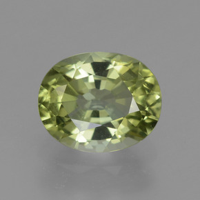 1.06 ct Green Tourmaline Gemstone, Tourmaline Gem in Oval Facet Shape for Sale.