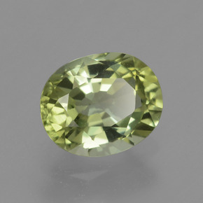 1.06 ct Green Tourmaline Stone, Natural Tourmaline in Oval Facet Shape for Sale