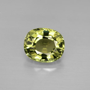 1.57 ct Green Tourmaline Gemstone, Tourmaline Gem in Oval Facet Shape for Sale.