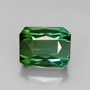 1.96 ct Green Tourmaline Gemstone, Tourmaline Gem in Octagon / Scissor Cut Shape for Sale.