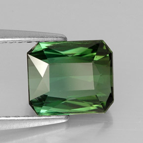 1.85 ct Green Tourmaline Stone, Natural Tourmaline in Octagon / Scissor Cut Shape for Sale