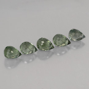 2.13 ct Green Tourmaline Stone, Natural Tourmaline in Briolette with Hole Shape for Sale
