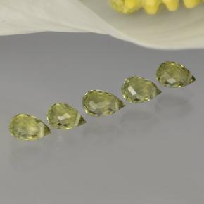 1.71 ct Green Tourmaline Gemstone, Tourmaline Gem in Briolette with Hole Shape for Sale.