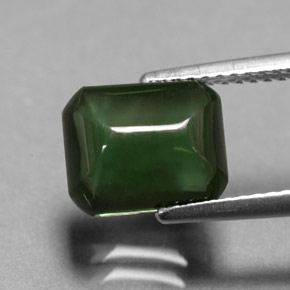 2.96 ct Green Tourmaline Stone, Natural Tourmaline in Octagon Cabochon Shape for Sale