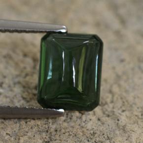 2.28 ct Green Tourmaline Gemstone, Tourmaline Gem in Octagon Cabochon Shape for Sale.