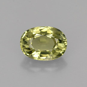 0.99 ct Green Tourmaline Gemstone, Tourmaline Gem in Oval Facet Shape for Sale.