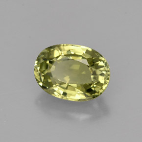 0.99 ct Green Tourmaline Stone, Natural Tourmaline in Oval Facet Shape for Sale