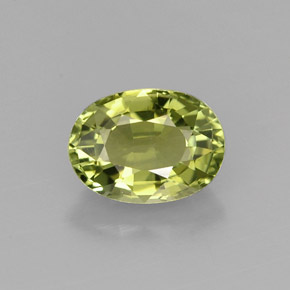 0.98 ct Green Tourmaline Gemstone, Tourmaline Gem in Oval Facet Shape for Sale.