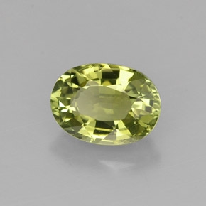 0.98 ct Green Tourmaline Stone, Natural Tourmaline in Oval Facet Shape for Sale