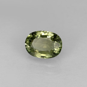 0.98 ct Green Tourmaline Stone, Natural Tourmaline in Oval Facet Shape for Sale