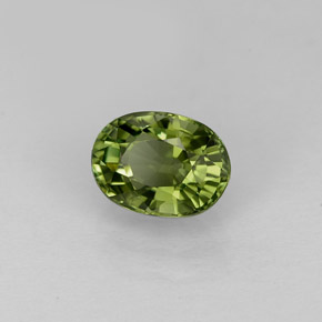 1.03 ct Green Tourmaline Stone, Natural Tourmaline in Oval Facet Shape for Sale
