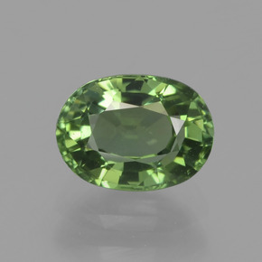 1.07 ct Green Tourmaline Gemstone, Tourmaline Gem in Oval Facet Shape for Sale.