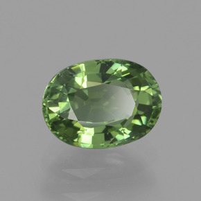 1.07 ct Green Tourmaline Stone, Natural Tourmaline in Oval Facet Shape for Sale
