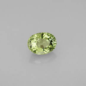 1.03 ct Green Tourmaline Stone, Natural Tourmaline in Oval Facet Shape for Sale