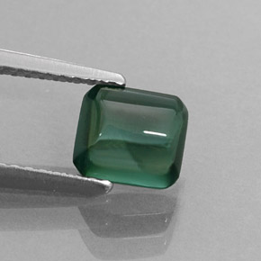 1.45 ct Green Tourmaline Gemstone, Tourmaline Gem in Octagon Cabochon Shape for Sale.