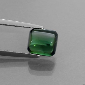 2.53 ct Green Tourmaline Gemstone, Tourmaline Gem in Octagon Cabochon Shape for Sale.