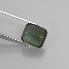 1.66 ct Green Tourmaline Stone, Natural Tourmaline in Octagon Cabochon Shape for Sale
