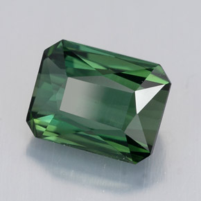 2.08 ct Green Tourmaline Stone, Natural Tourmaline in Octagon / Scissor Cut Shape for Sale