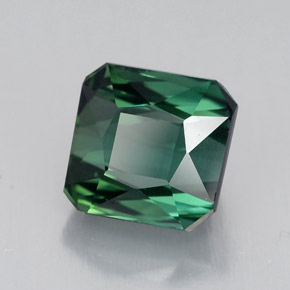1.99 ct Green Tourmaline Stone, Natural Tourmaline in Octagon / Scissor Cut Shape for Sale