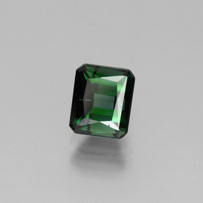 1.23 ct Green Tourmaline Stone, Natural Tourmaline in Octagon / Scissor Cut Shape for Sale