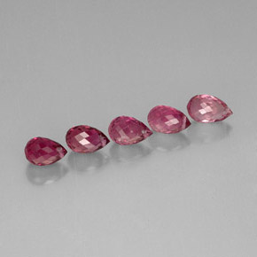3.89 ct Pink Tourmaline Gemstone, Tourmaline Gem in Briolette with Hole Shape for Sale.
