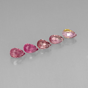 3.63 ct Multicolor Tourmaline Stone, Natural Tourmaline in Briolette with Hole Shape for Sale