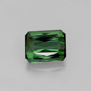 1.53 ct Green Tourmaline Gemstone, Tourmaline Gem in Octagon / Scissor Cut Shape for Sale.