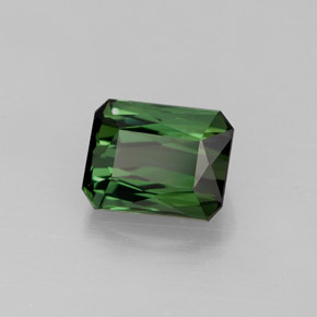 1.53 ct Green Tourmaline Stone, Natural Tourmaline in Octagon / Scissor Cut Shape for Sale