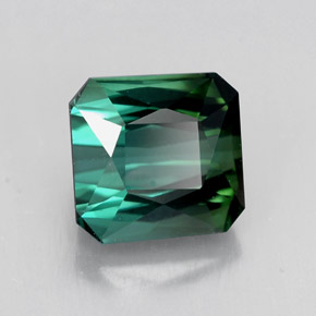 1.98 ct Green Tourmaline Stone, Natural Tourmaline in Octagon / Scissor Cut Shape for Sale