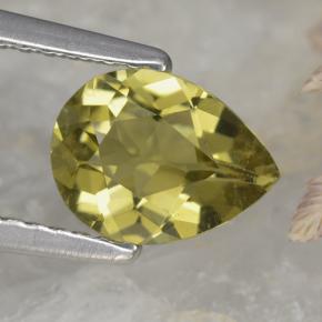 0.9ct Pear Facet Greenish Golden Tourmaline Gem for sale 0.9ct Pear Facet Greenish Golden Tourmaline Gem (ID: 264260)