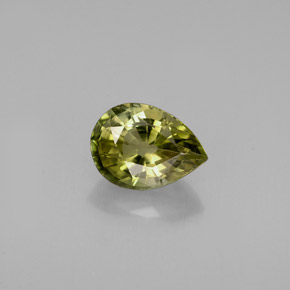 0.81 ct Gold Tourmaline Gemstone, Tourmaline Gem in Pear Facet Shape for Sale.