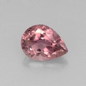 1.03 ct Pink Tourmaline Gemstone, Tourmaline Gem in Pear Facet Shape for Sale.
