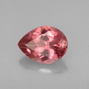 1.03 ct Pink Tourmaline Stone, Natural Tourmaline in Pear Facet Shape for Sale