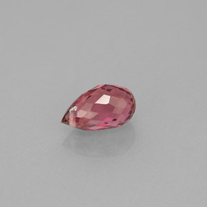 0.88 ct Pink Tourmaline Gemstone, Tourmaline Gem in Briolette with Hole Shape for Sale.