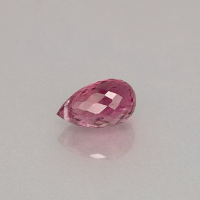 1.22 ct Pink Tourmaline Gemstone, Tourmaline Gem in Briolette with Hole Shape for Sale.