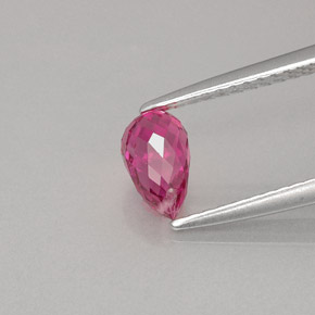 0.84 ct Pink Tourmaline Stone, Natural Tourmaline in Briolette with Hole Shape for Sale