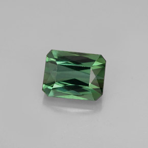 1.53 ct Green Tourmaline Gemstone, Tourmaline Gem in Octagon / Scissor Cut Shape for Sale.