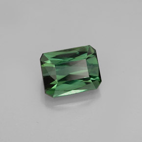 1.53 ct Green Tourmaline Stone, Natural Tourmaline in Octagon / Scissor Cut Shape for Sale