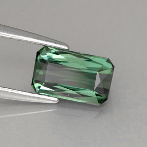 1.22 ct Green Tourmaline Stone, Natural Tourmaline in Octagon / Scissor Cut Shape for Sale
